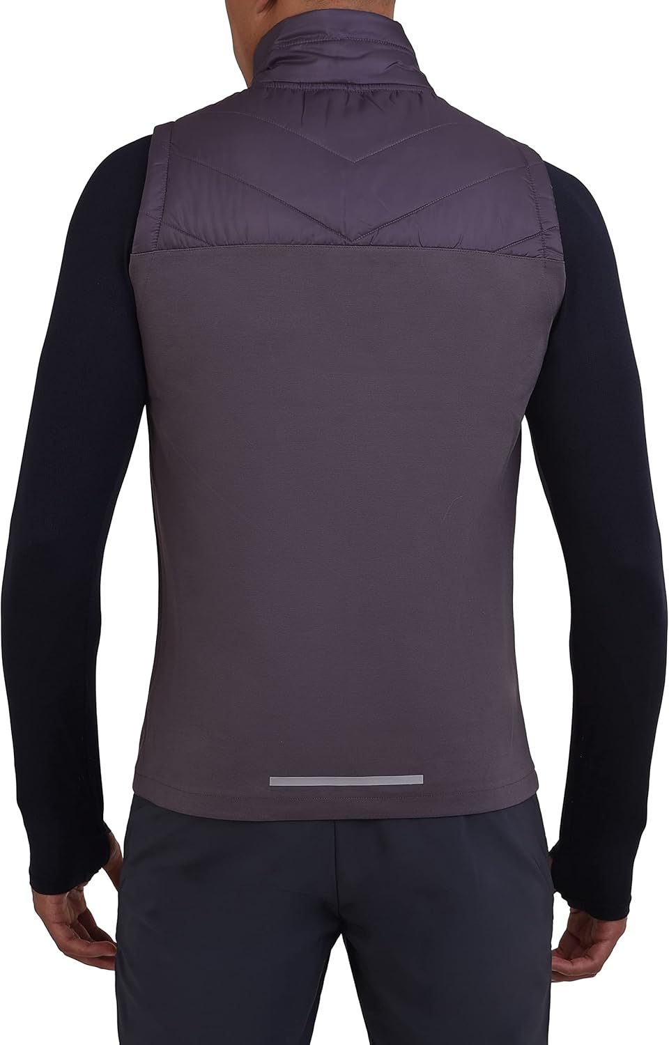 TCA Herren Excel Runner Leichte und gepolsterte Weste mit Reissverschlusstaschen L Violett, L Violet