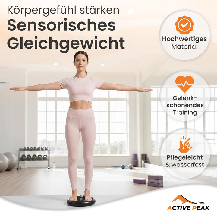 Balance Kissen Orthopädisches Sitzkissen Ø 32 cm Gleichgewichtstrainer mit Noppen Balancekissen aufb