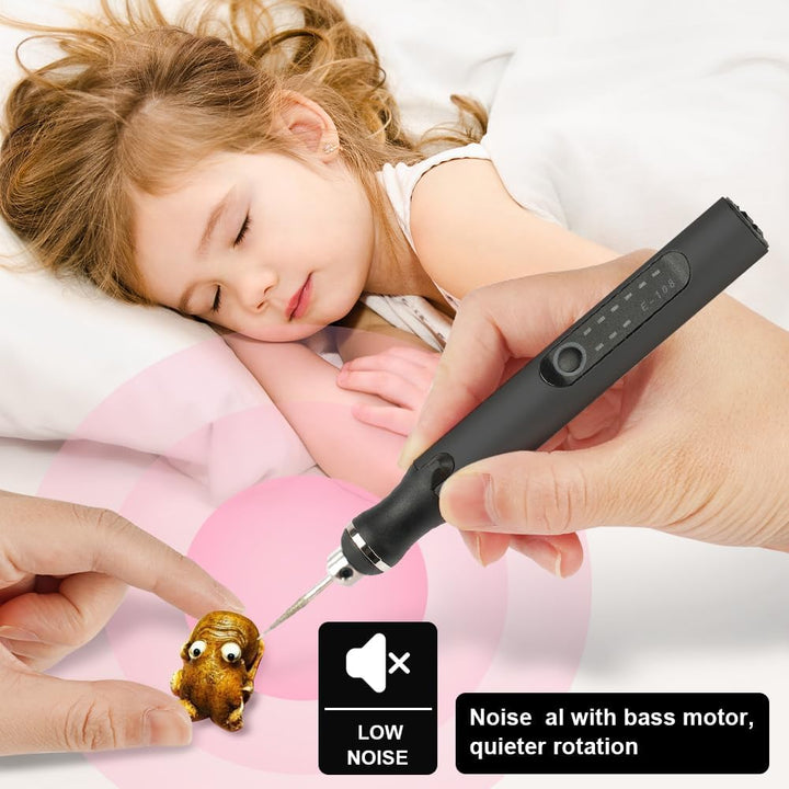 Ainiv USB Wiederaufladierbar Gravur Werkzeug Kit, Elektrischer Mini Graveur Gravurwerkzeug, Tragbar