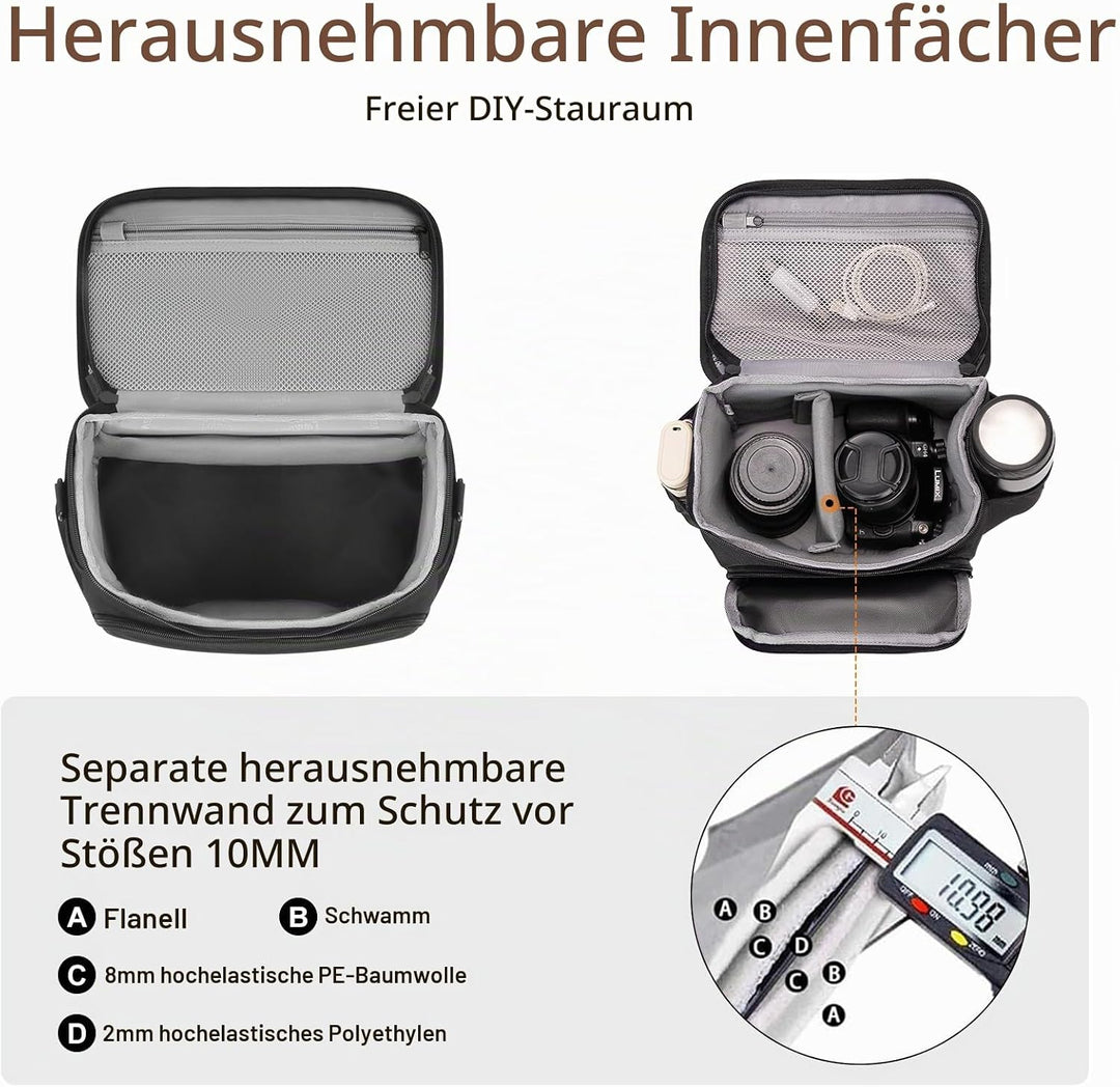 Cwatcun Kameratasche Spiegelreflex Kamera Tasche, wasserdichte Fototasche für Spiegelreflexkameras f