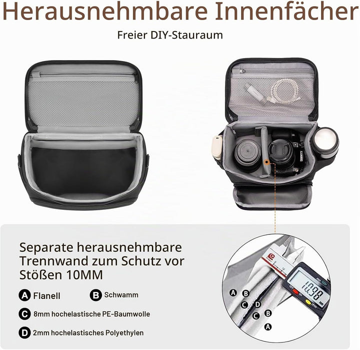Cwatcun Kameratasche Spiegelreflex Kamera Tasche, wasserdichte Fototasche für Spiegelreflexkameras f