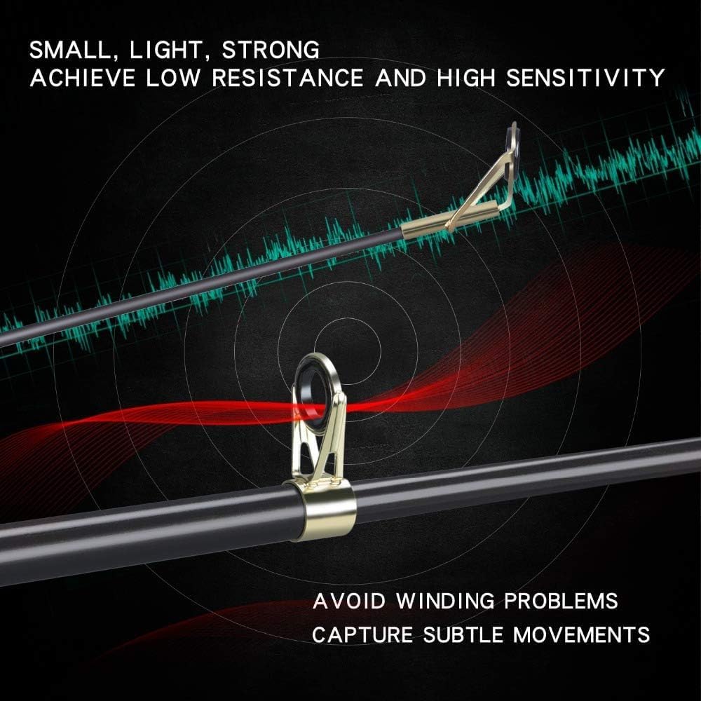 BNTTEAM Neue Tragbare Angelrute 99% Kohlefaser mit fluoreszierender Rute Spitze,Teleskopische Super