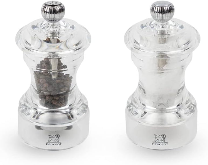 PEUGEOT - Duo Bistro - Pfeffermühle + Salzmühle 10 cm - Klassische Mahlgradeinstellung - Aus Acryl -