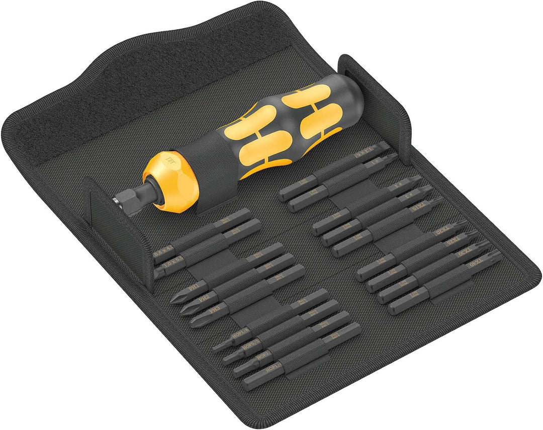 Wera 05018111001 Kraftform Kompakt 900 Imperial Set 1, Schlagschraubendreher-Satz, 19-teilig, Schwar