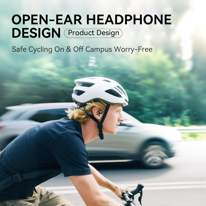 Knochenschall Kopfhörer, Open Ear Bluetooth 6.0 Sportkopfhörer, Geeignet für Laufen Orange und Grau,