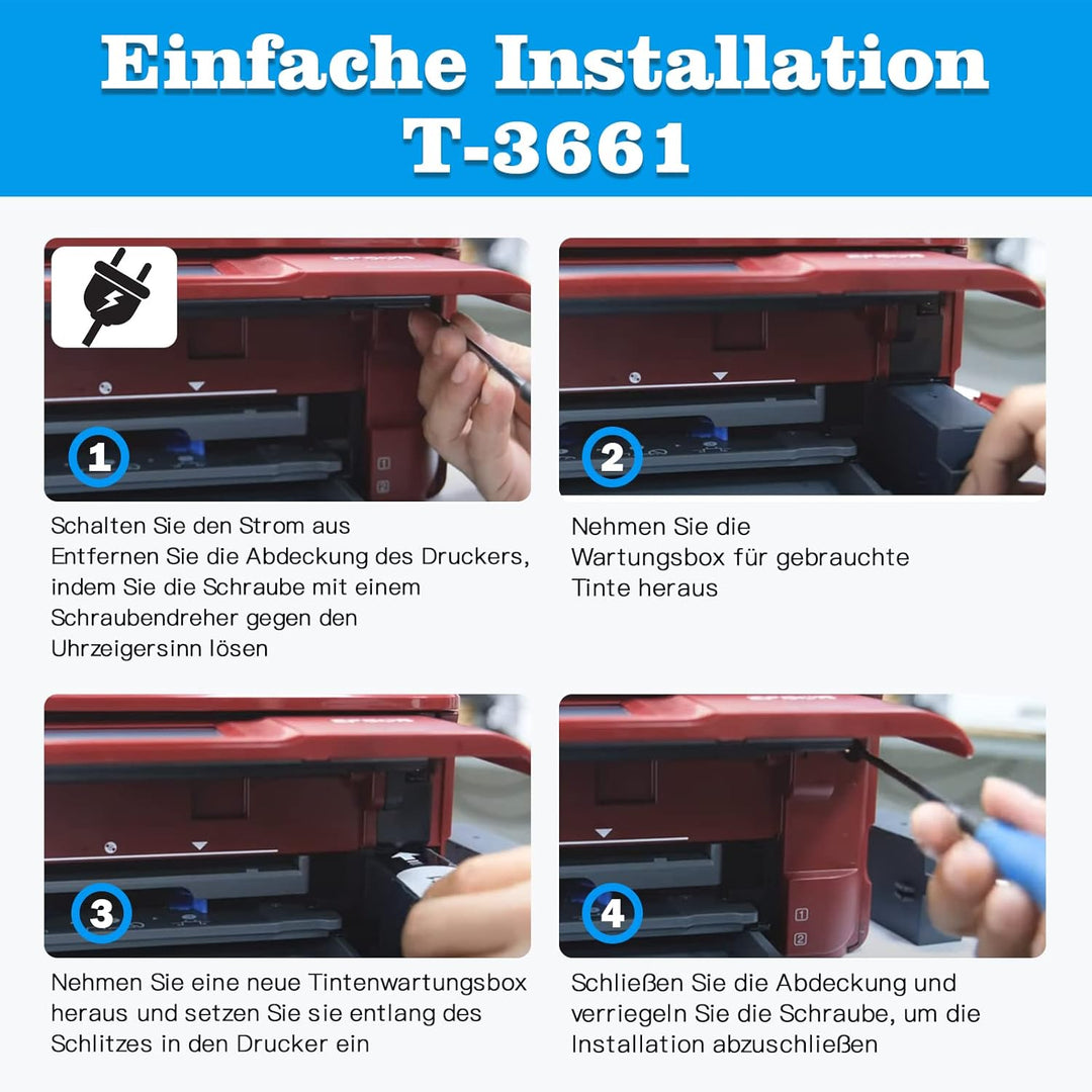 Nextpage T3661 Wartungsbox C13T366100 Kompatibel für Epson Xp 6000 XP-8500 XP-8505 XP-8600 XP‑8605 X