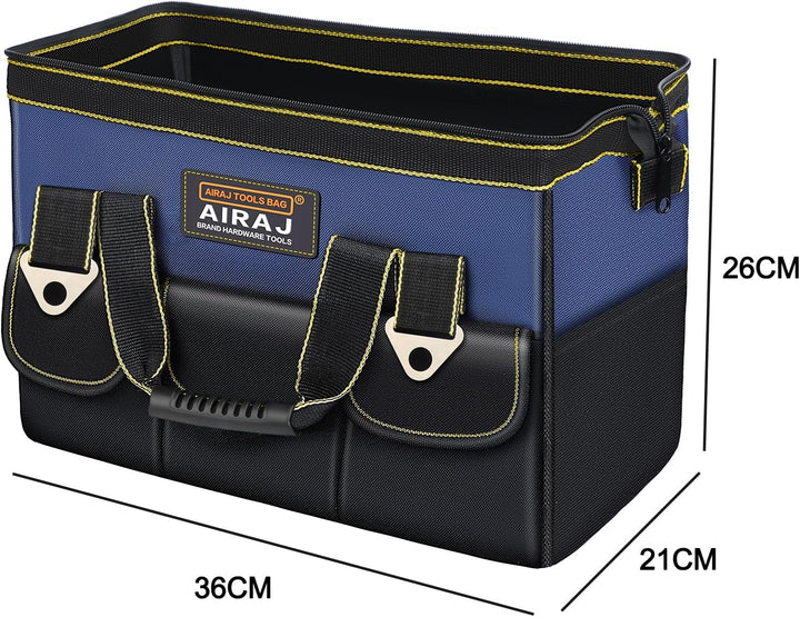 AIRAJ Werkzeugtasche, Pro Kleine Werkzeugtaschen (36×21×26cm),aus 1680D Polyester,mit 14 Multi-Tasch