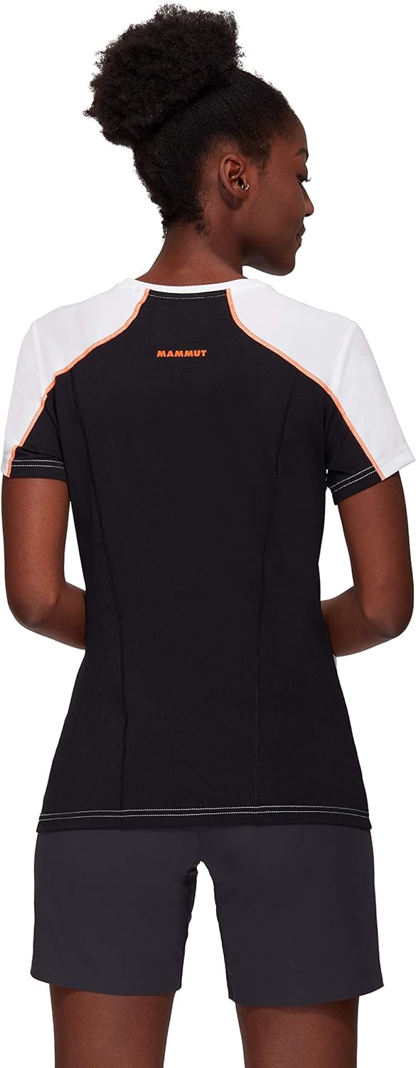 Mammut Sertig Women's T-Shirt L White/Black/Vibrant Orange, L White/Black/Vibrant Orange