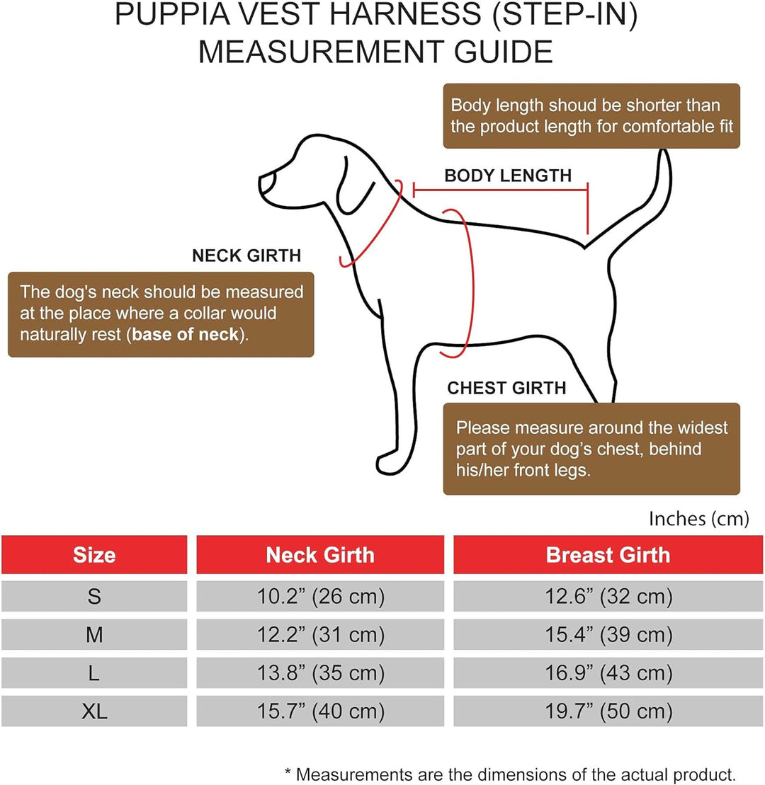 Puppia Hundegeschirr - Bonnie Geschirr B – für kleine und mittelgrosse Hunde Orange S, Orange S