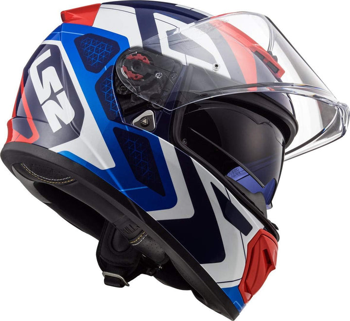 LS2 Herren NC Motorrad Helm, Blau/Weiss/Rot, S S Blau/Weiss/Rot, S Blau/Weiss/Rot