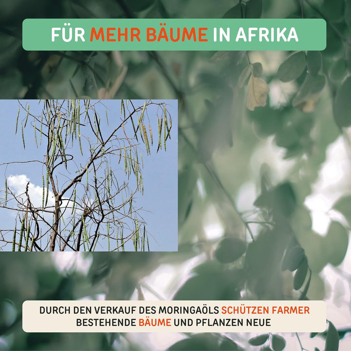YIMUKA 100% Reines Moringa Öl 100ml - Veganes Hautpflegeöl - Unraffiniert & Nachhaltig - Perfekte Fe