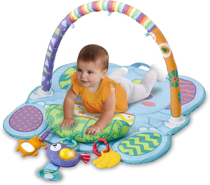 VTech Baby Elefanten-Spieldecke – Bunte Krabbeldecke mit Spielbogen – Leicht transportierbar – Inkl.