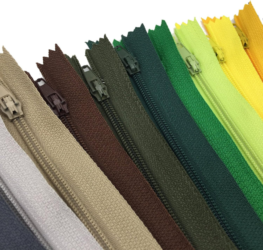 Reissverschluss, DOITEM 24 Farben Nylon Reissverschlüsse, 40cm lang, 2.5cm breit für Kleidung Tasche