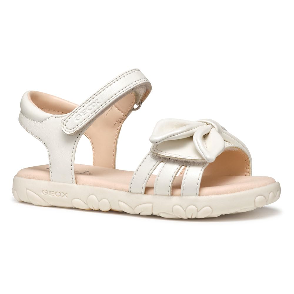 Geox Mädchen J Sandal Haiti GirlSandalen 24 EU Weiss, 24 EU Weiß