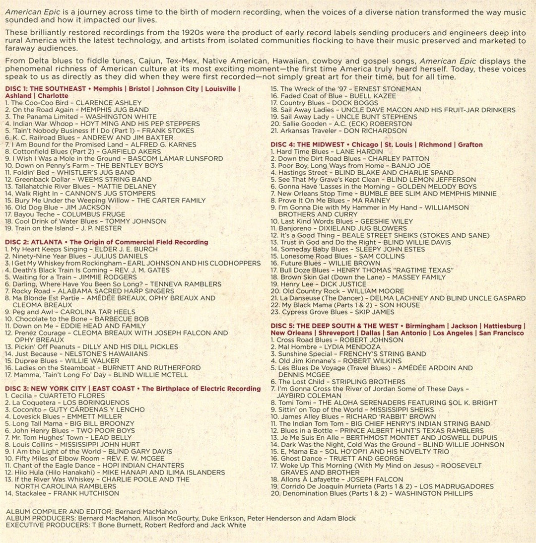 American Epic: The Collection (Box Set), Audio-CD