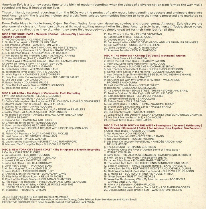 American Epic: The Collection (Box Set), Audio-CD