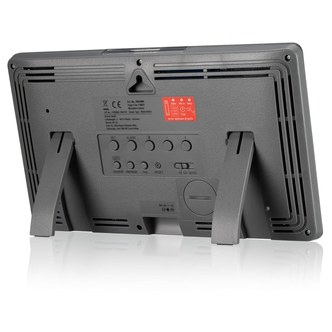 Bresser Smarte Tuya Profi-Wetterstation mit 7-in-1-Sensor, Luftqualitätsmonitor, Solar & App-Steueru