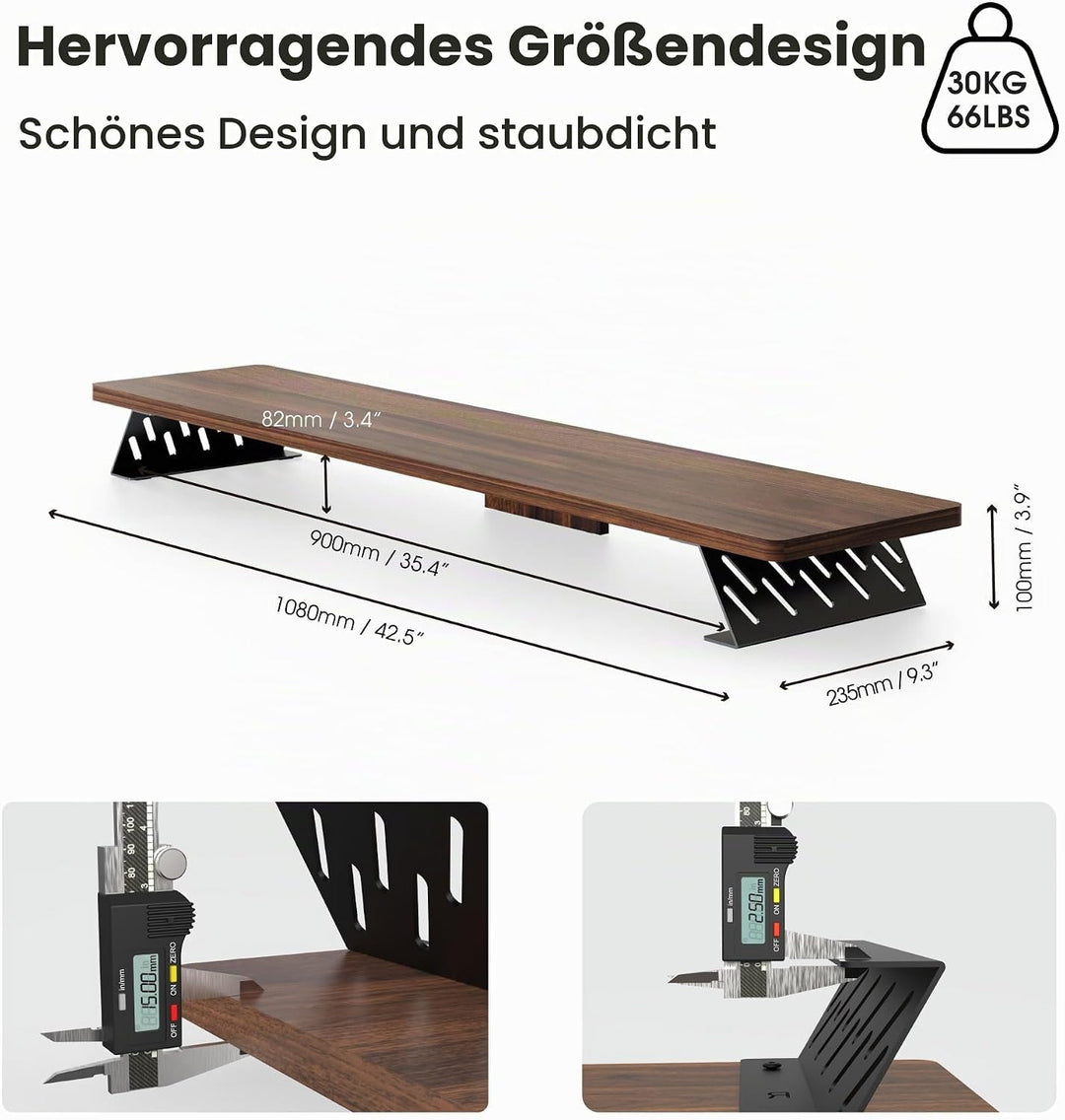 Fenge Dual Monitorständer mit Modernen Metallfüssen Multifunktionaler Bildschirmständer für Computer