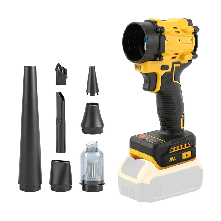 Akku-Staubwedelgebläse für Dewalt 18/20V, 2 in 1 Handstaubsauger Bürstenloser Laubbläser 85000 U/min