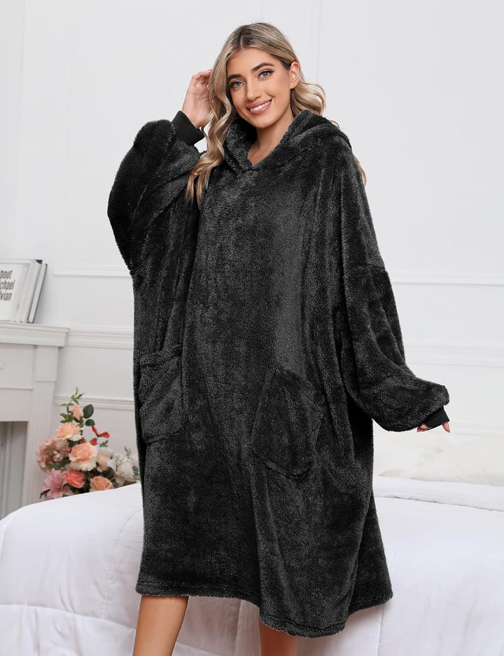 UMIPUBO Hoodie Decke Damen Oversize Sherpa Deckenpullover Blanket Hoodie Warm Winterpullover Decken