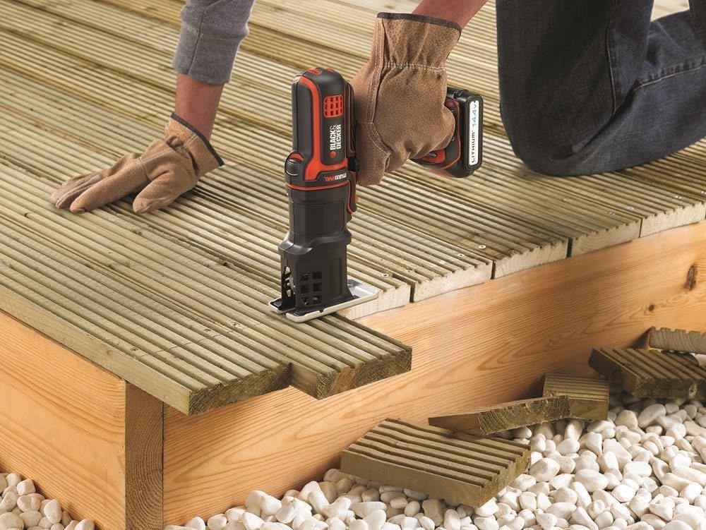Black+Decker Multievo Stichsägen-Kopf (14,4V Multifunktionswerkzeug-Zubehör, 0-2500 Hübe pro Minute,