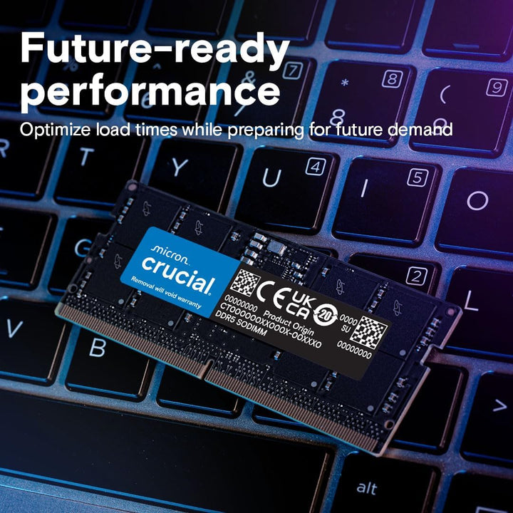 Crucial RAM 32GB Kit (2x16GB) DDR5 4800MHz CL40 Laptop-Speicher CT2K16G48C40S5 32GB Kit (2x16GB) 480