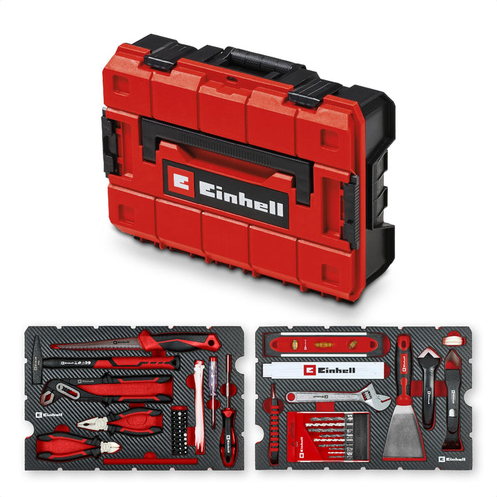 Original Einhell Werkzeugkoffer Renovierung E-Case 78-tlg. (Renovierungen, Bohrer, Bit-Set, Fugenwer