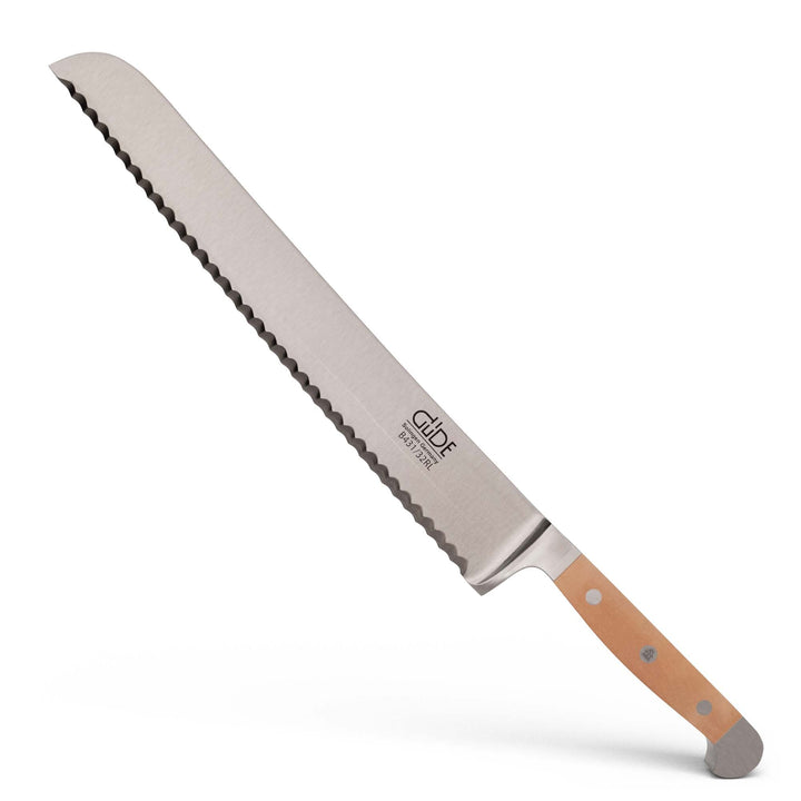 Güde Solingen-Brotmesser Für Links und Rechtshänder geschmiedet, 32 cm, Birnenholz, ALPHA BIRNE, Dop