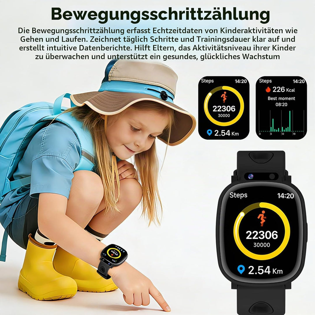 Smartwatch Kinder für Mädchen Jungen Geschenk mit 1,9" Gesicht 18 Spiel, Smart Watch Geburtstag Gesc