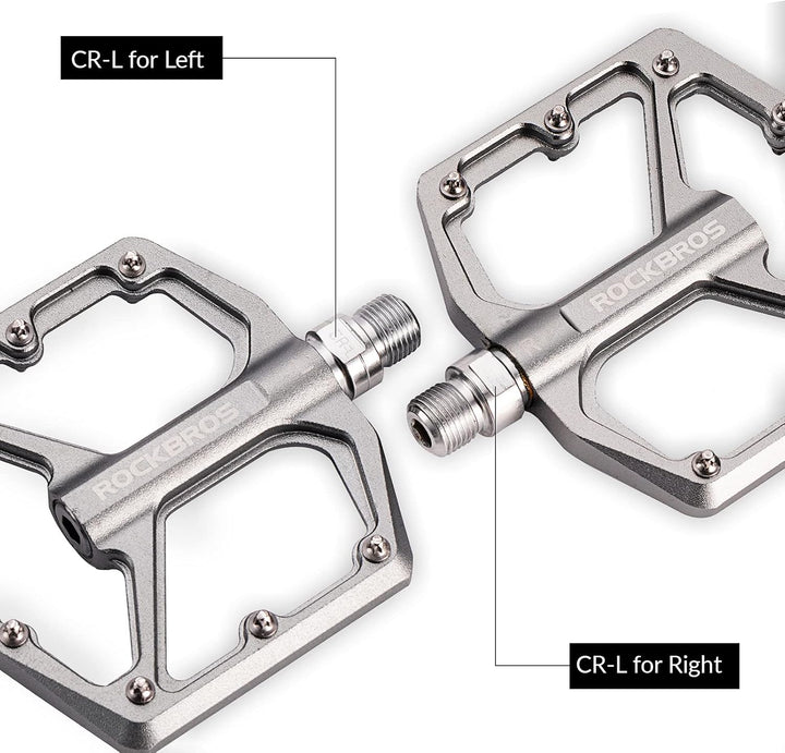 ROCKBROS Fahrradpedale Rennrad Pedale Aluminium Platform Pedale Ultraleicht Antirutsch Fahrrad Pedal