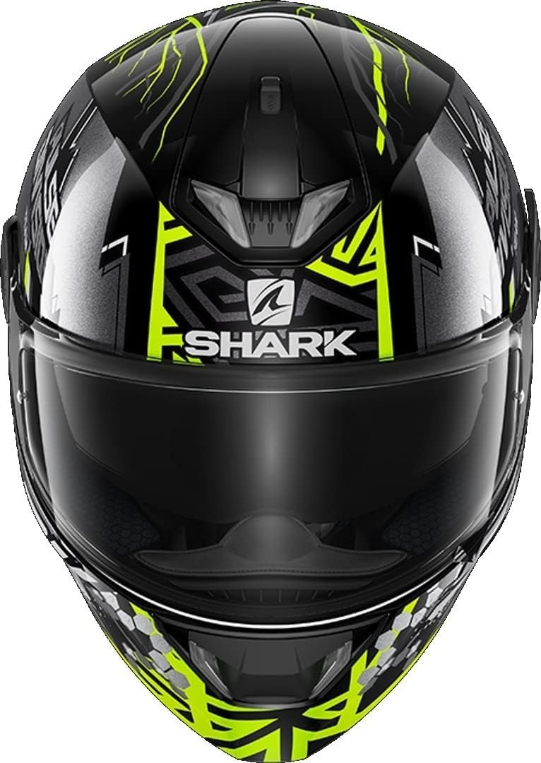 Shark Herren Nc Motorrad Helm XS Schwarz/Gelb/Grau, XS Schwarz/Gelb/Grau