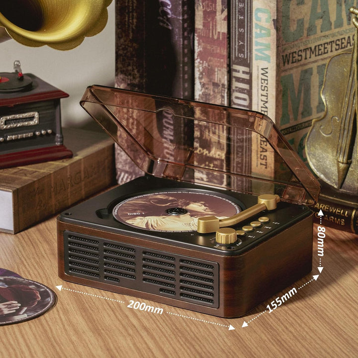 Bluetooth CD Player Tragbar mit Fernbedienung - Retro CD Spieler Klein mit FM-Radio,Lautsprecher,und