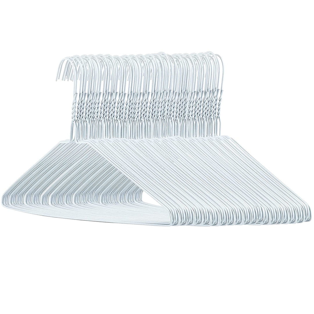Hangerworld - Drahtkleiderbügel, Drahtstärke 2,3mm, 100 Stück - Weiss -41cm