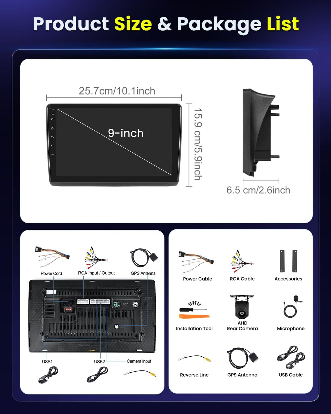 Hikity 2+64GB Android 15 Autoradio für Opel Vivaro 2006–2010/Trafic 2001–2010/Nissan Primastar 2006–