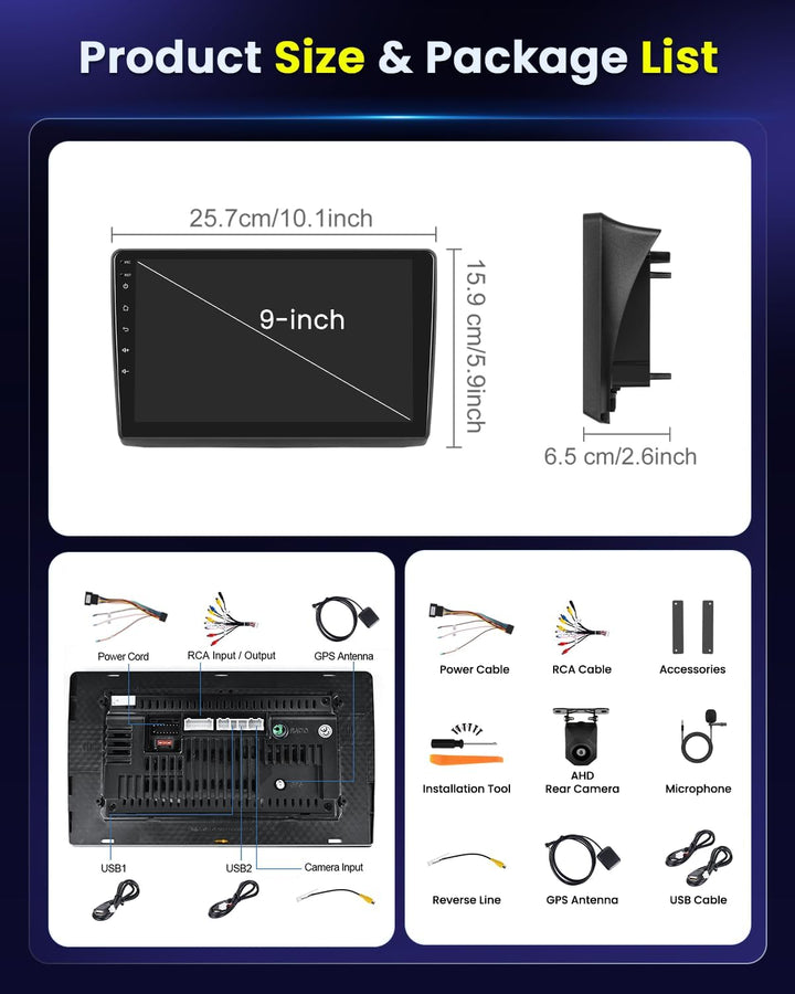 Hikity 2+64GB Android 15 Autoradio für Opel Vivaro 2006–2010/Trafic 2001–2010/Nissan Primastar 2006–