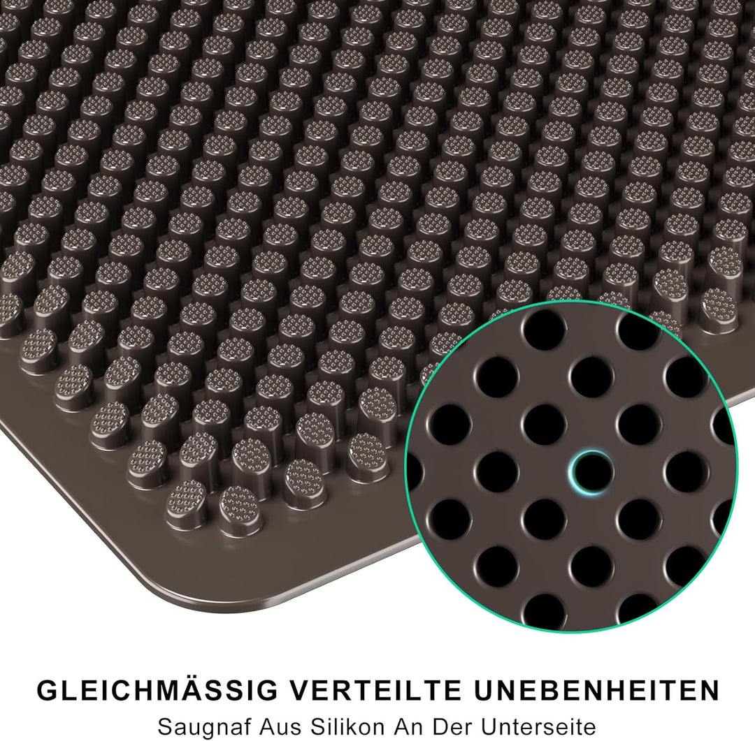 Fowooyeen Fussmatte Aussen, Silikon Schmutzfangmatte Fussmatte Outdoor, Waschbare Fussabtreter mit N