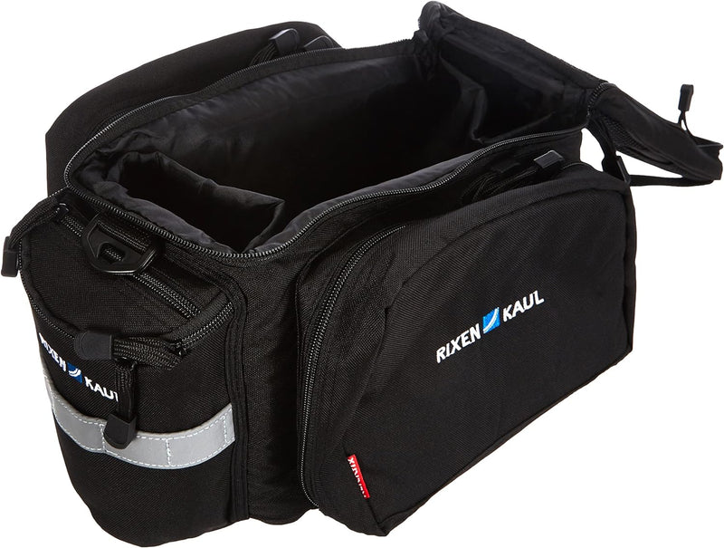 KLICKFix Unisex-Adult Rackpack 2 Plus Uniklip Gepäckträger Tasche, Schwarz, One Size, Schwarz