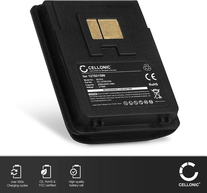 CELLONIC, Barcode-Scanner Akku kompatibel mit Datalogic Mobile Scorpio (2200mAh, 3.7V)