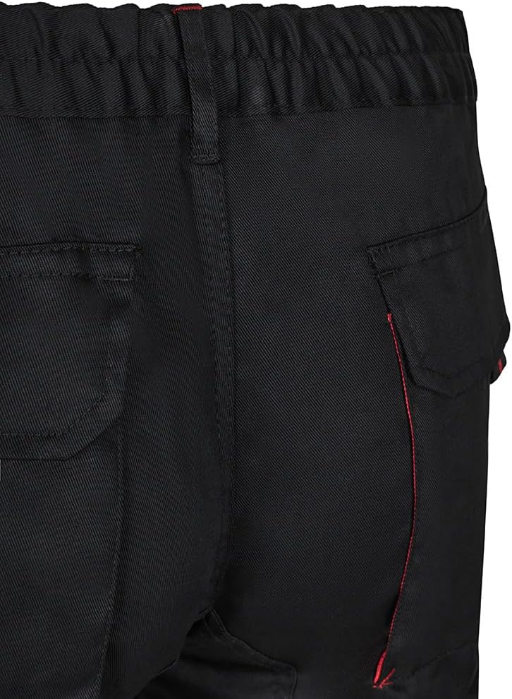 Velilla 103004 - Mehrtaschenhose (Grösse 52) Farbe schwarz und rot 52 Schwarz / Rot, 52 Schwarz / Ro