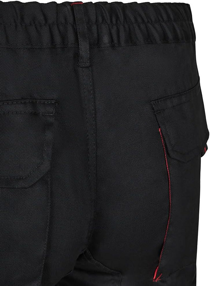 Velilla 103004 - Mehrtaschenhose (Grösse 52) Farbe schwarz und rot 52 Schwarz / Rot, 52 Schwarz / Ro