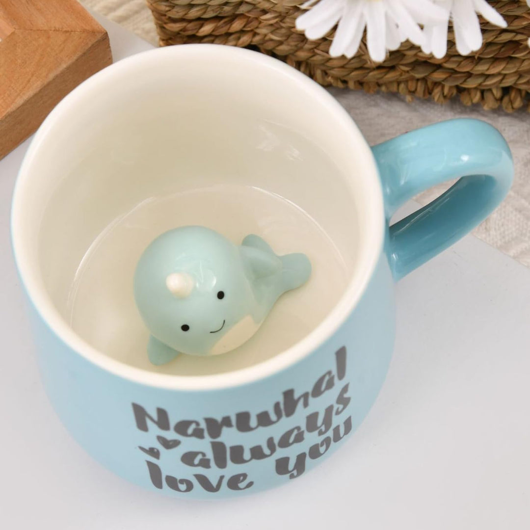 Disoza 3d Tier Tasse Wal Geschenke für Frauen Wal Becher Geschenke für Mädchen Cute Mug Geschenke fü