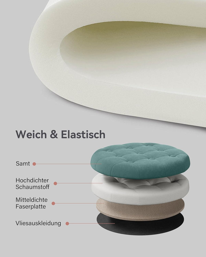HNNHOME Sitzhocker mit Stauraum, Sitzwürfel mit Deckel, Sitztruhe, Fussbank Truhen Aufbewahrungsbox,