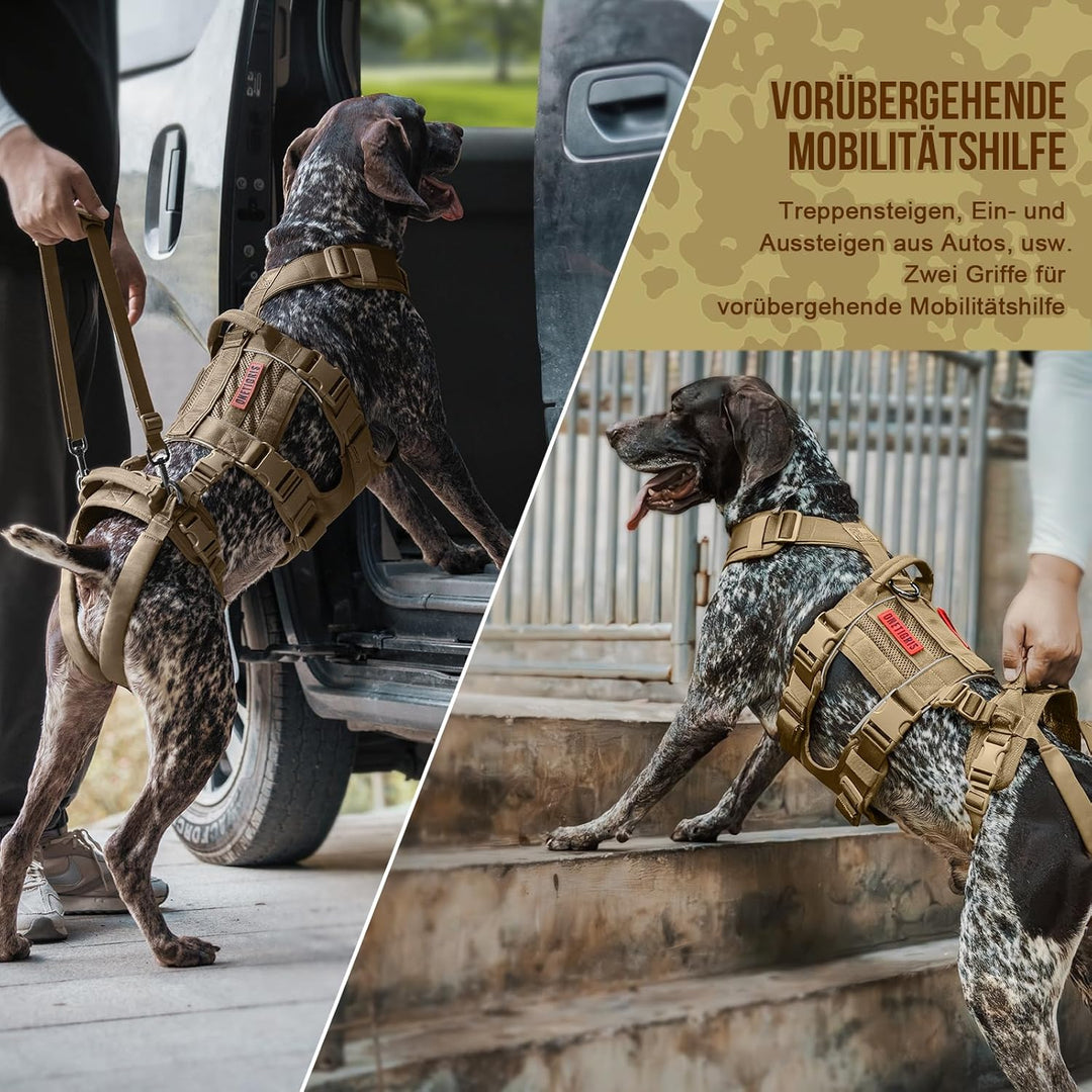 OneTigris Hundegeschirr, SKYEWALKER Unterstützung Geschirr, Einstellbares Hebegeschirr mit 2 Griffen