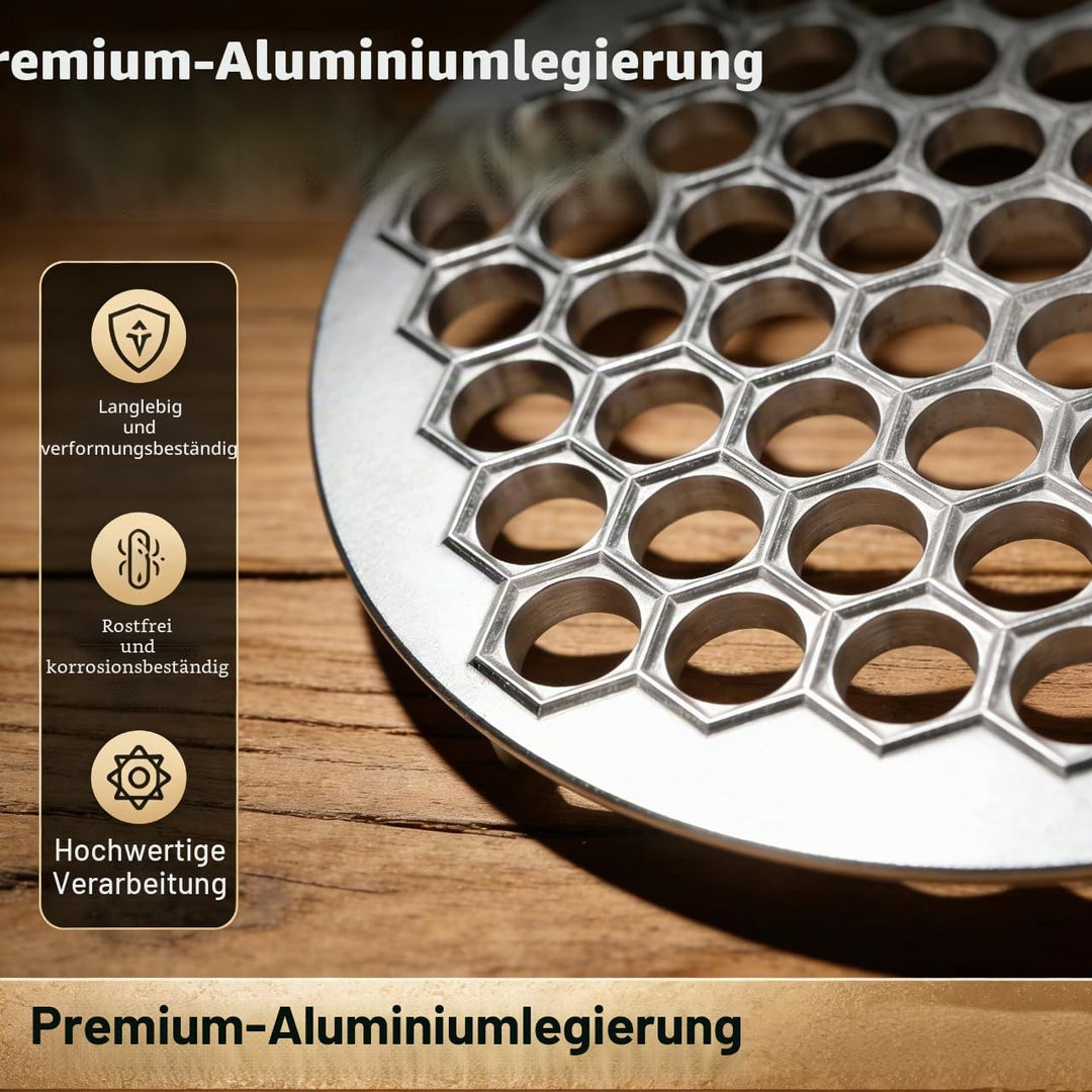 Russische Knödelmaschine, 61 Löcher, Knödelmaschine aus Aluminiumlegierung, Leicht zu Reinigendes Pe