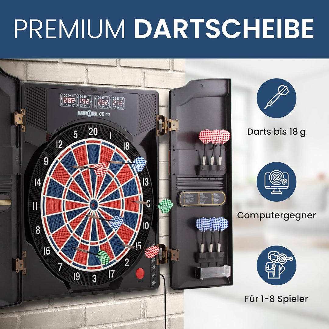 Dartona Elektronische Dartscheibe CB40 Cabinett - | Sieger Preis-Leistung bei Vergleich.org