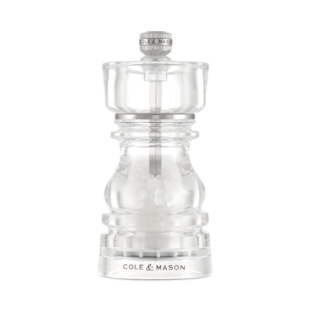 Cole & Mason London Acryl Salz- und Pfeffermühlen-Set, 130 mm, Precision+ Carbon-/Keramik-Mechanisme