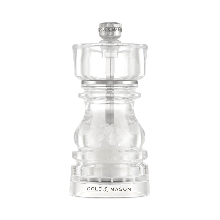 Cole & Mason London Acryl Salz- und Pfeffermühlen-Set, 130 mm, Precision+ Carbon-/Keramik-Mechanisme