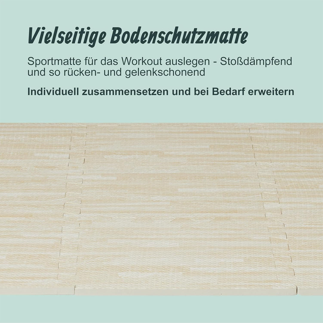 Relaxdays 36 x Bodenschutzmatte, Puzzlematten für Sport und Fitnessgeräte,ca. 3,4 m², Eva Schaumstof