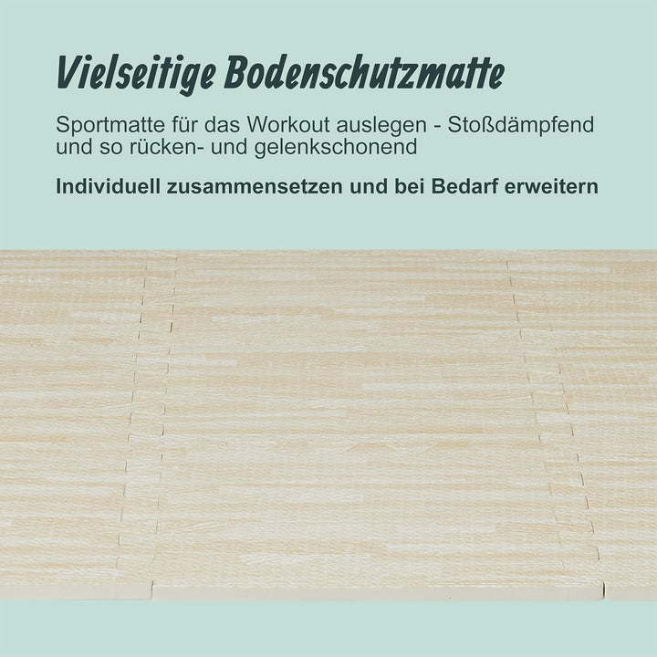 Relaxdays 36 x Bodenschutzmatte, Puzzlematten für Sport und Fitnessgeräte,ca. 3,4 m², Eva Schaumstof