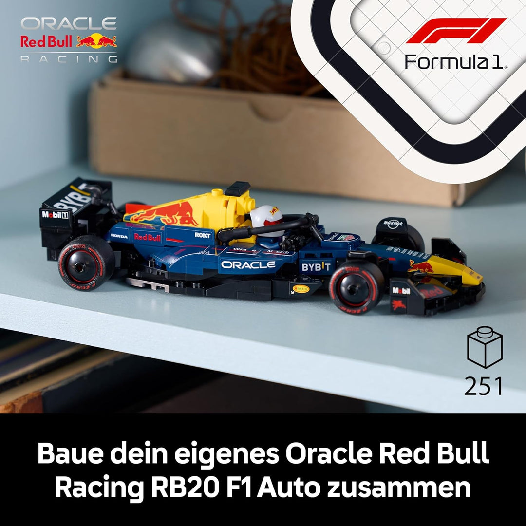 LEGO Speed Champions Oracle Red Bull Racing RB20 F1 Rennauto - Modell für Erwachsene mit Formel 1 Mi